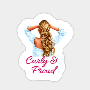 Curly & Proud Sticker